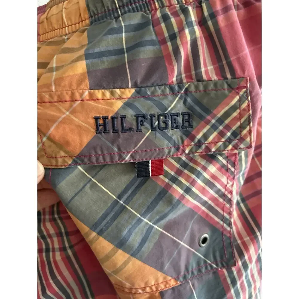 Tommy Hilfiger Plaid  Swim Trunks  M Cotton Beach Summer